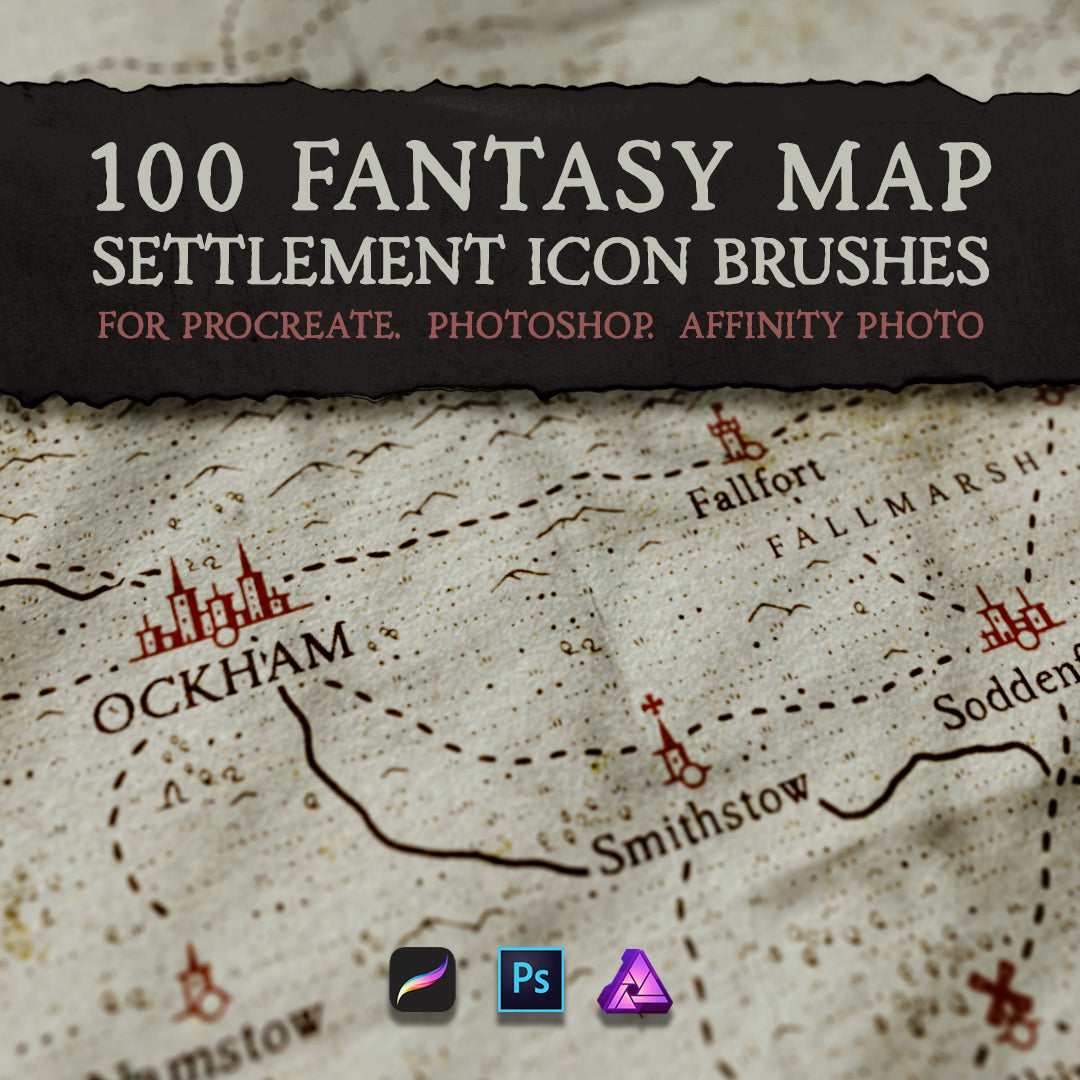 Fantasy Map Settlement Icon Brushes