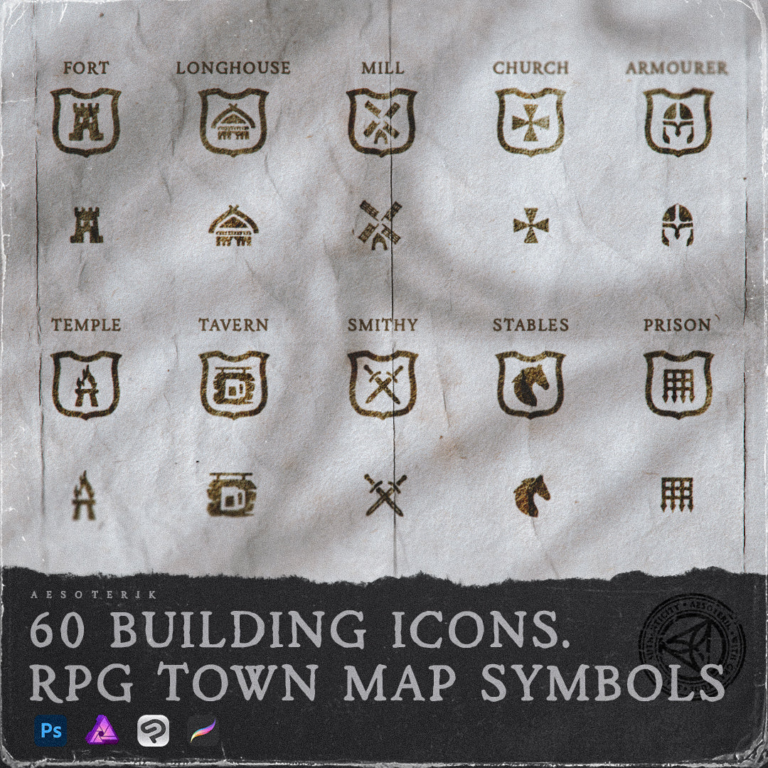 RPG Town Building Type Icons