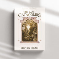 top down view of a fantasy novel with title and authors name set in the folklore font