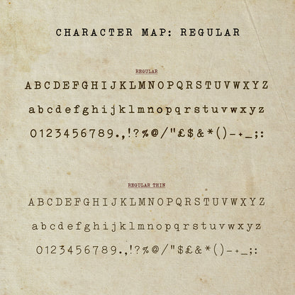 The merchant Ledger characters in the Regular weight shown on an old paper background 
