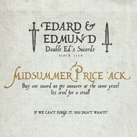 An old fictional advert poster for an armourer store. Text is written using the Fabled hand font