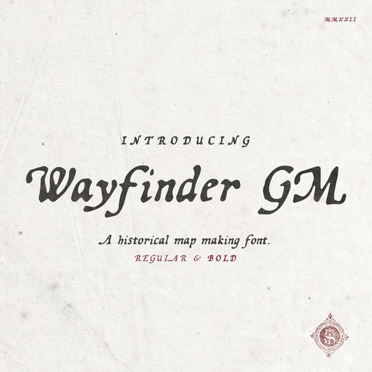 pale paper background with wayfinder gm name in large dark text