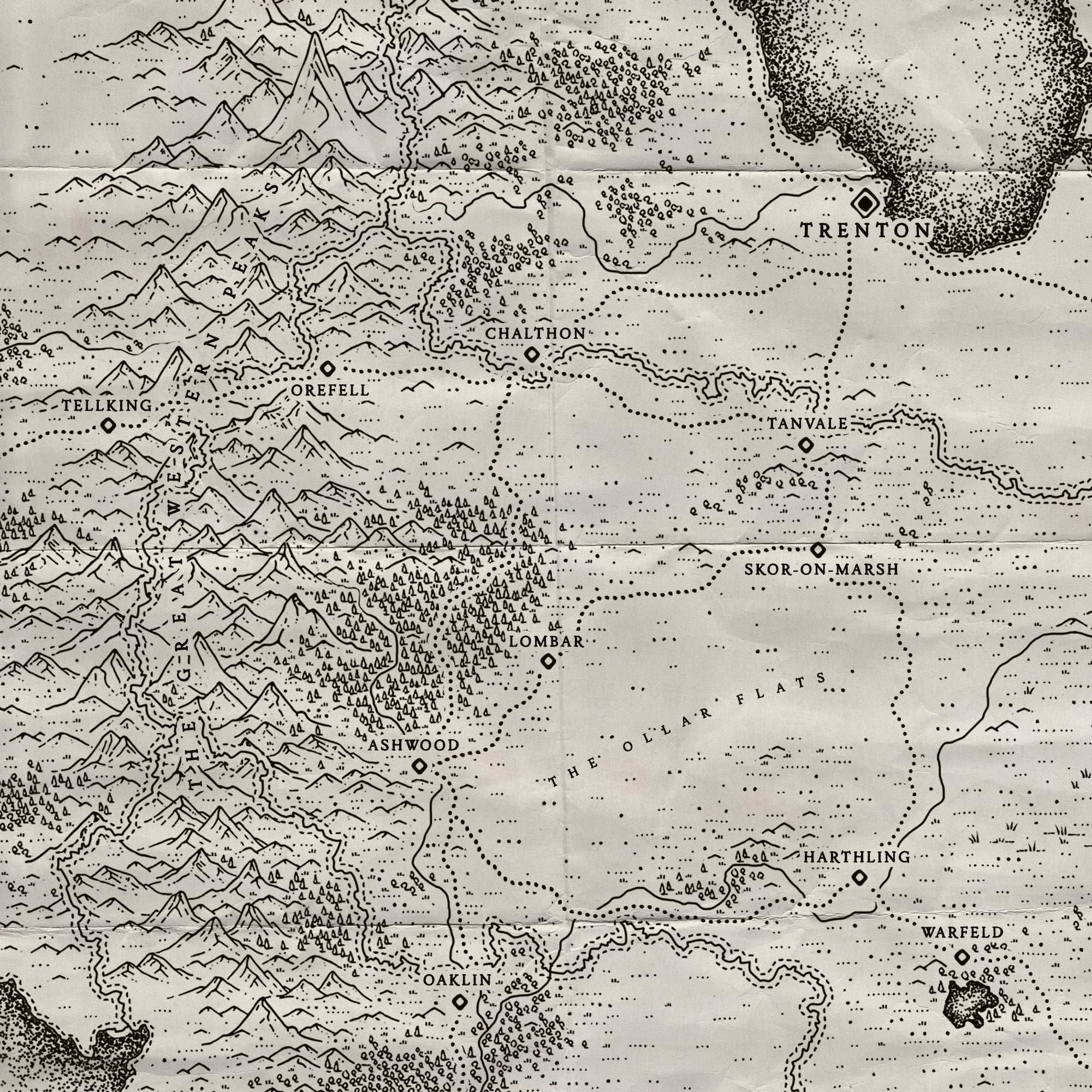 sample old style looking map created with worldcrafter