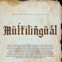 Gothic blackletter font with multilingual support