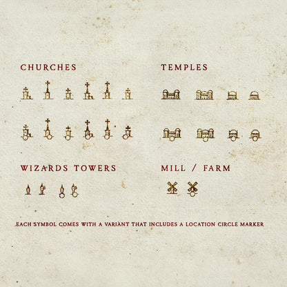 Fantasy Map Settlement Icon Brushes