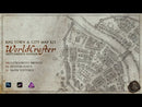 still from the promotional video of the worldcrafter settlements edition map kit, shows an old digitally drawn map of a fantasy town from above