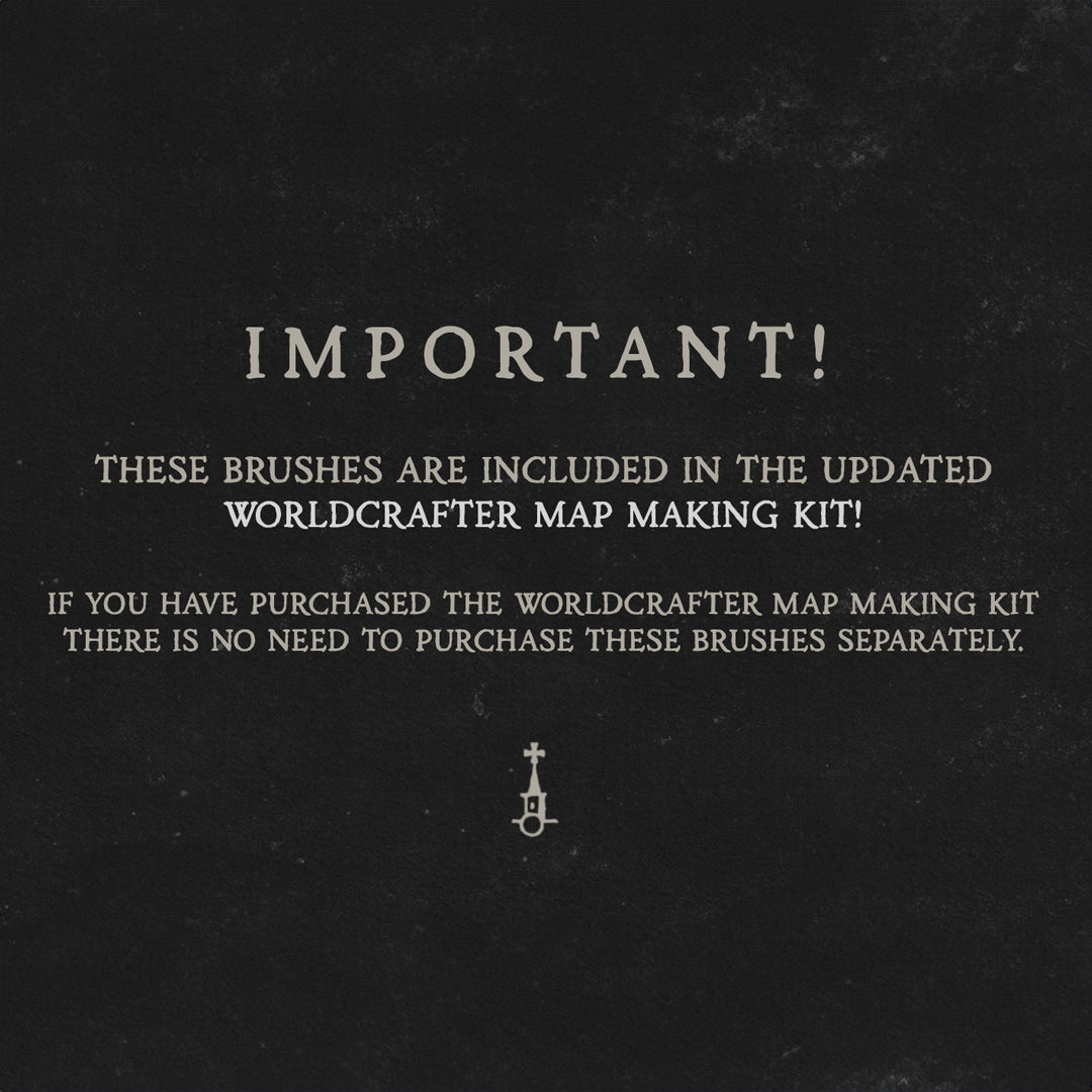 A warning to users explaining these brushes are also included in the worldcrafter kit