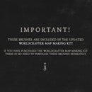 A warning to users explaining these brushes are also included in the worldcrafter kit