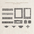 Selection of illustrated ornate old frames and borders