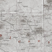 Medieval style fantasy map with text set in the tale of kings font