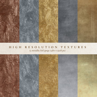 image showing a sample of metallic foil textures