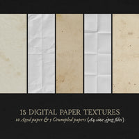 Selection of five paper texture samples displayed in vertical stripes