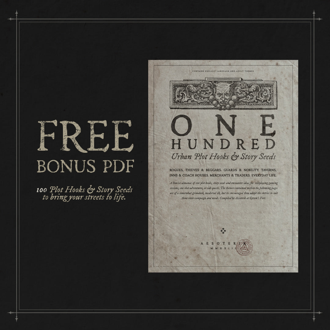 Promotional image showing the fron cover of the 100 plothooks pdf